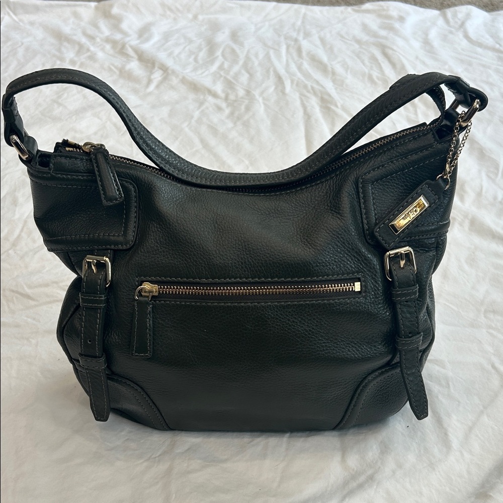 Chic forest green  Leather Shoulder Bag